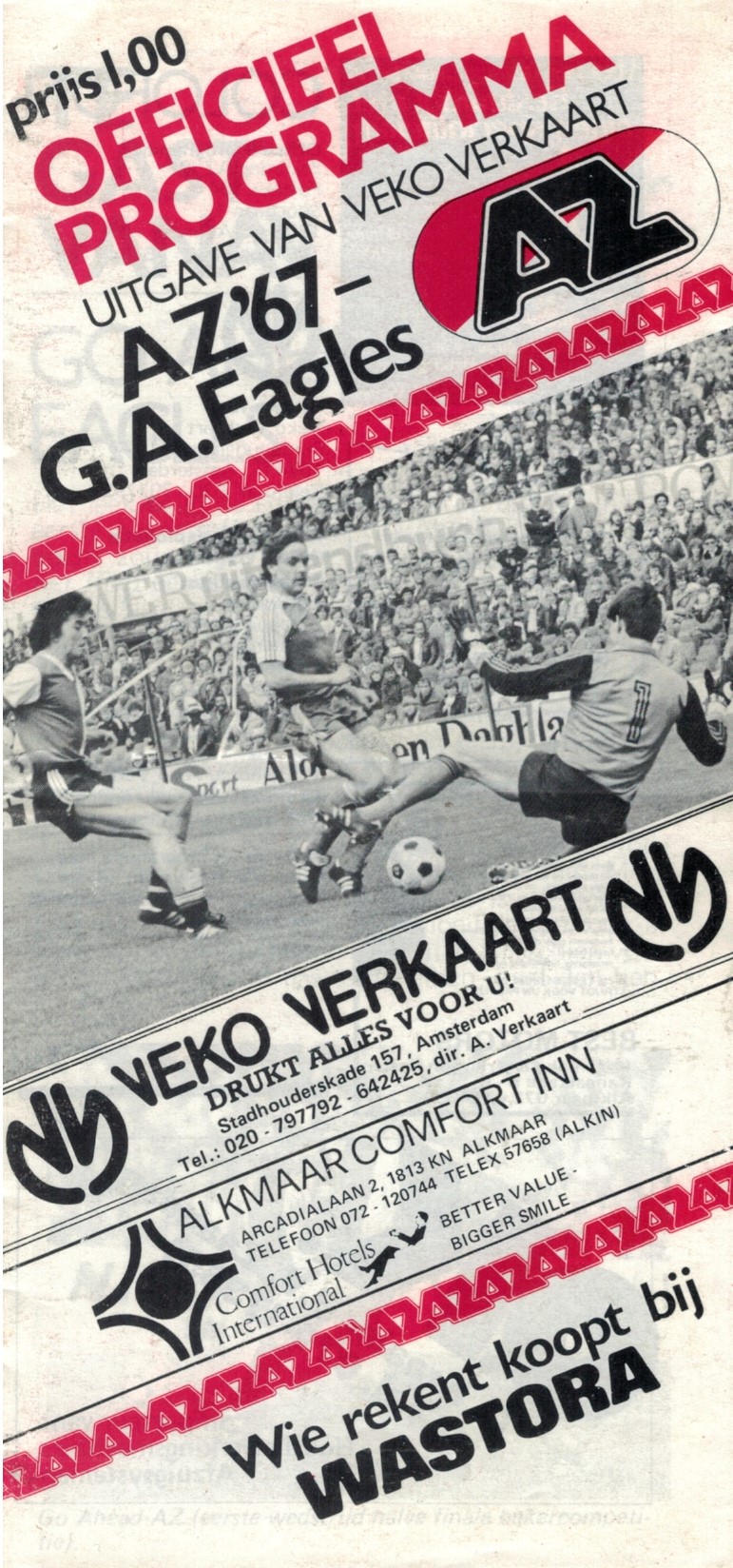AZ Programma 12-mei-1981 GA Eagles thuis Beker